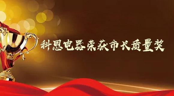 質量強市！十大品牌科恩電器榮獲“市長質量獎”！
